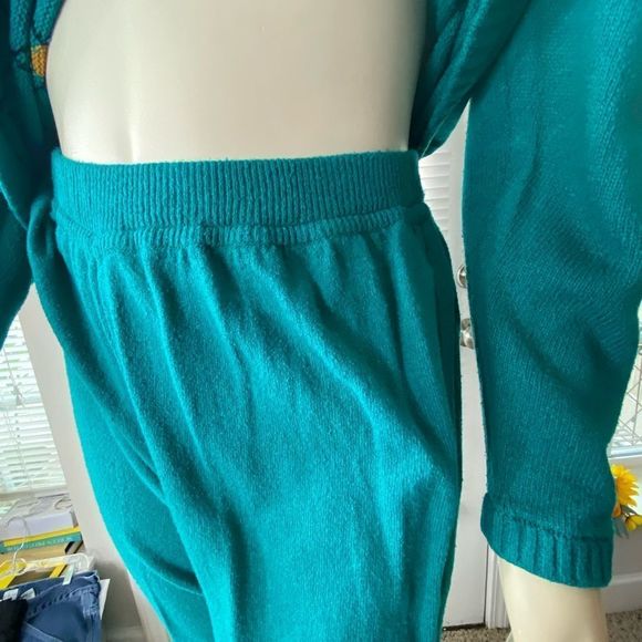 Liz Claiborne Women's Argyle Pullover Sweater & Pull-On Sweatpants Blue Medium - Picture 11 of 12